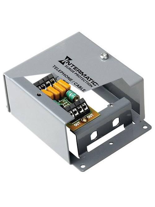 Product image for Intermatic IG2TM NEMA 1 Metal Enclosure 2-Line Indoor Telephone Line Protector