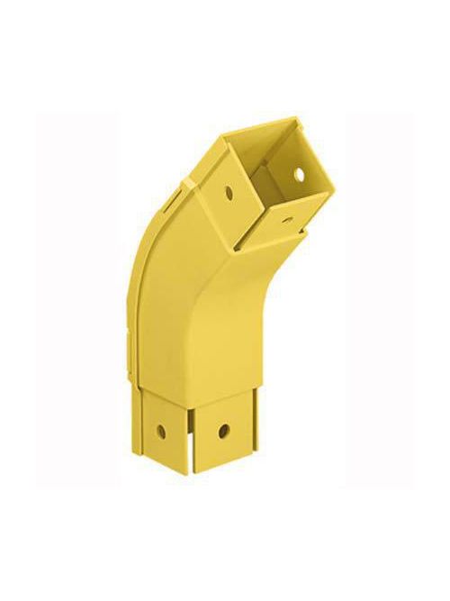 Product image for Panduit FOV454X4YL Fitting and Cover, Outside Verticalical 45o, 4" x 4" (100mm x 100mm), Fiber-Duct, Yellow