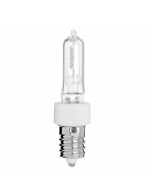 Product image for Satco S3132 100 Watt; Halogen; T4; Clear; 2000 Average rated hours; 1700 Lumens; European base; 120 Volt