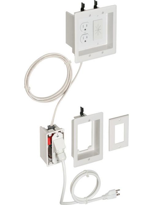 Arlington TVBRA3K White Finish Two-Gang TV Bridge II Kit Arlington TVBRA3K White Finish Two-Gang TV Bridge II Kit