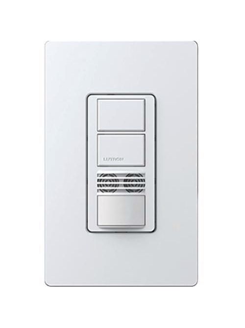Lutron Electronics MS-A202-WH 120 to 277 VAC 6 Amp 1-Pole White Dual Technology Occupancy Sensor Switch Lutron Electronics MS-A202-WH 120 to 277 VAC 6 Amp 1-Pole White Dual Technology Occupancy Sensor Switch