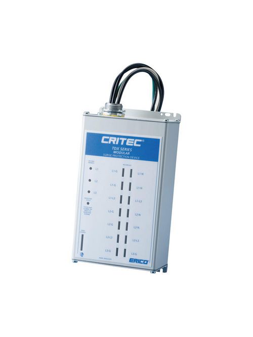 Product image for Erico TDX200M277480 Modular TDX Panel Protector, 200 kA, 277/480 V Un, 3Ph 4W+G Distribution System