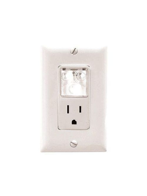 Product image for Intermatic EL200LA 120 VAC 60 Hz Light Almond In-Wall Power Failure Light with 15 Amp Receptacle