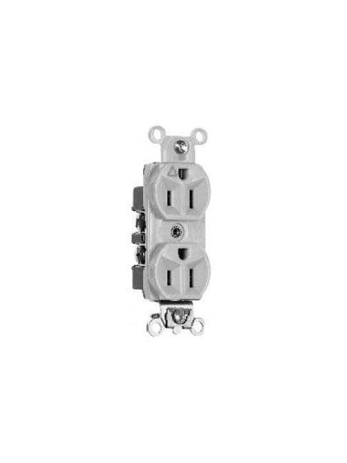 Product image for Pass & Seymour IG6200-I 15 Amp 125 VAC 2-Pole 3-Wire NEMA 5-15R Ivory Nylon Face Duplex Isolated Ground Receptacle