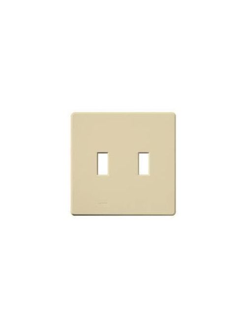 Product image for Lutron Electronics FW-2-IV 2-Gang Ivory Screwless Wallplate