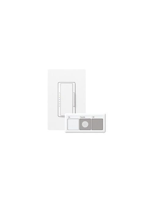 Product image for Lutron Electronics MRF-600MT-WH 600 W White Multi-Location Incandescent/Halogen Remote Control Dimmer