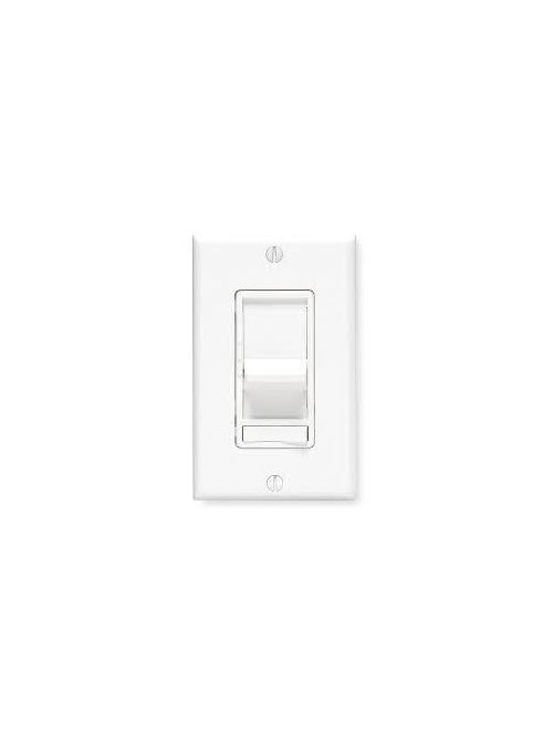 Leviton 6629-PW 120 Volt 1.5 Amp 3-Way White Electro Mechanical Decorator Slide Fan Speed Controller Product image for Leviton 6629-PW 120 Volt 1.5 Amp 3-Way White Electro Mechanical Decorator Slide Fan Speed Controller