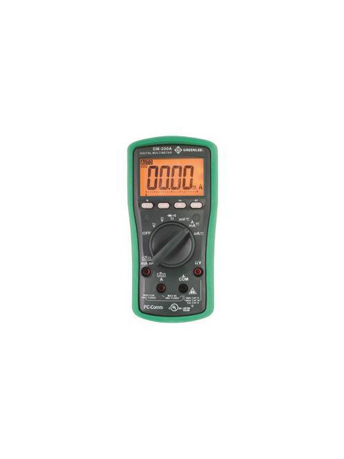 Product image for Greenlee DM-200 1000 VAC/VDC 10 Amp 2500-Count LCD Automatic Digital Multimeter