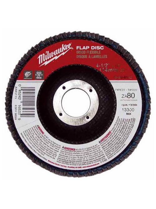 Product image for Milwaukee 48-80-8101 FLAP DISC 4-1/2 X 7