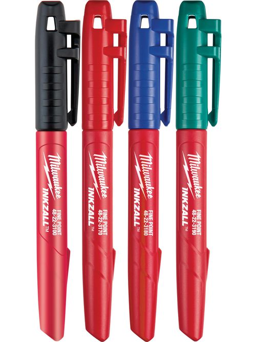 Milwaukee 48-22-3106 INKZALL™ Fine Point Colored Markers (4 Pack) Milwaukee 48-22-3106 INKZALL™ Fine Point Colored Markers (4 Pack)