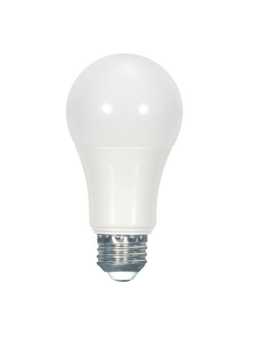 Product image for Satco S9115 - 9.6 watt; A19 LED; 5000k Medium base; 240' beam spread; 120 volts; Non-Dimmable