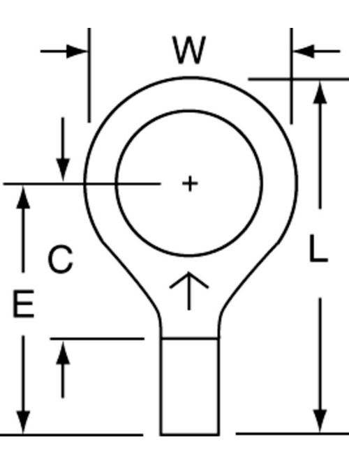Product image for 3M M14-38RX 3M™ Scotchlok™ Ring Non-Insulated, 100/bottle, M14-38RX, standard-style ring tongue fits around the stud