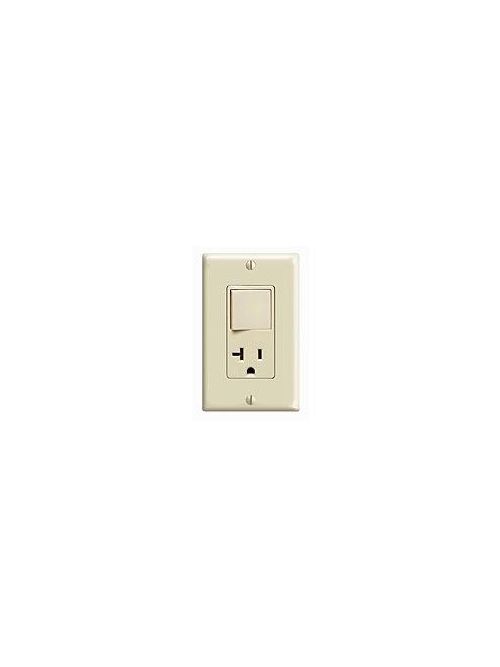 Leviton 5636-I 120 Volt 20 Amp 1-Pole NEMA 5-20R 1 Hp Ivory Thermoplastic Grounding Decorator Combination Switch and Receptacle Leviton 5636-I 120 Volt 20 Amp 1-Pole NEMA 5-20R 1 Hp Ivory Thermoplastic Grounding Decorator Combination Switch and Receptacle