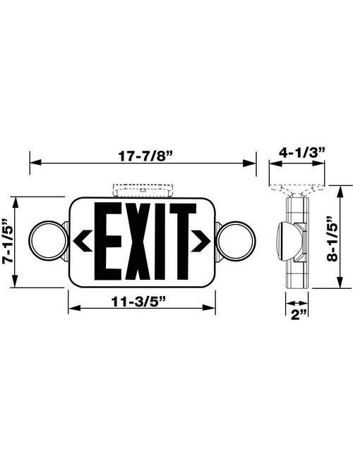 Product image for MOR 73040 RndHd LED Cmb ExEmrg Lgt
