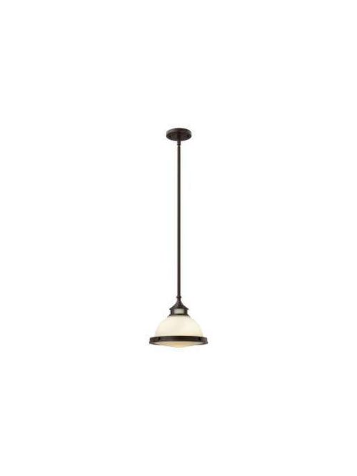 Product image for Amelia 1 Light Medium Pendant - Buckeye Bronze w/ Etched Opal Glass