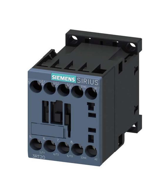 Siemens Industry 3RT20161AB02 24 VAC 9 Amp 3-Pole 1NC Screw Terminal IEC Contactor Siemens Industry 3RT20161AB02 24 VAC 9 Amp 3-Pole 1NC Screw Terminal IEC Contactor
