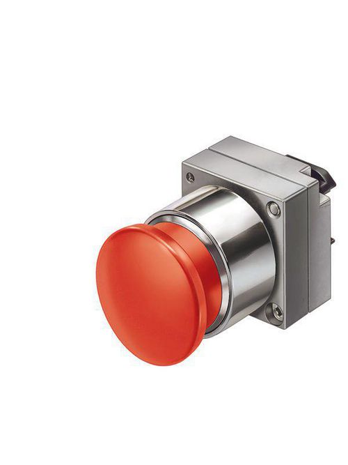 Product image for Siemens 3SB3500-1DA31 22 mm IP67 Plastic Yellow Actuator 2-Position Momentary Non-Illuminated Push Button Operator