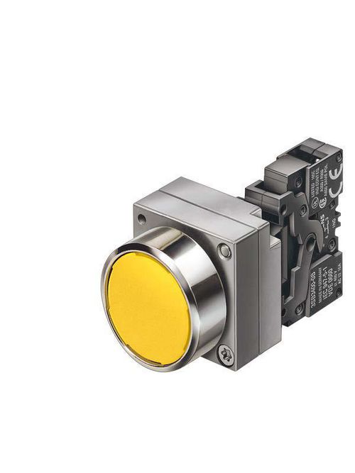 Product image for Siemens 3SB3601-1CA21 22 mm 400 VAC 10 Amp 1NO 1NC 2-Position Metal Bezel Non-Illuminated Push Button