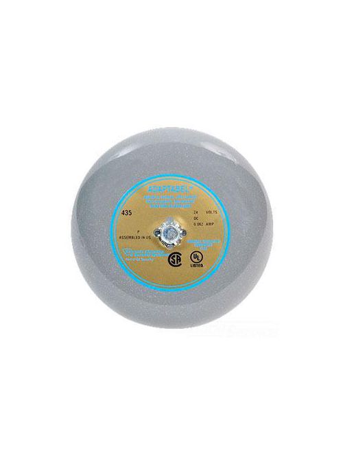 Product image for Edwards Signaling 435-6P1 6 Inch Gong 125 VDC 0.012 Amp 102 dB Round Vibrating Bell