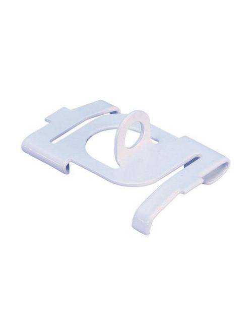 Product image for Caddy 4G16HWH Twist Clip w/ 90? 1/4" Plain Hole, White, 1/16" Max Flange, 15/16" T-Grid