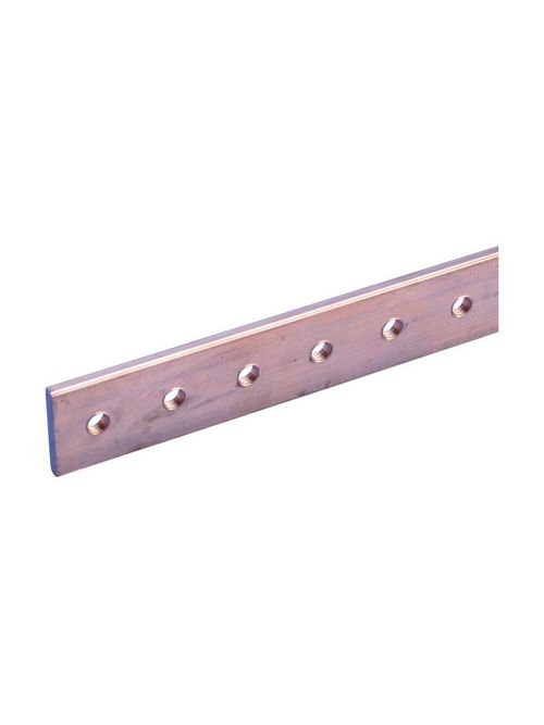 Product image for Erico 550200 Threaded Busbar, 0.47" x 0.16" x 38.98", M5 Thread