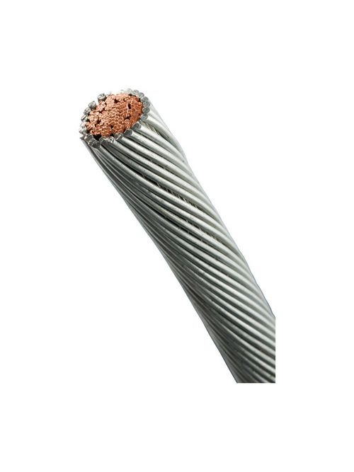Product image for Erico CC5A40 Galvanized Theft Deterrent Cable, 0.057 ?/1000' Resistance, 200' Cable