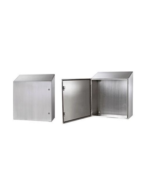 Hoffman CSD36248SSST 36 x 24 x 8 Inch 16 Gauge 304 Stainless Steel NEMA 4X Sloped Top Wall Mount Enclosure Hoffman CSD36248SSST 36 x 24 x 8 Inch 16 Gauge 304 Stainless Steel NEMA 4X Sloped Top Wall Mount Enclosure