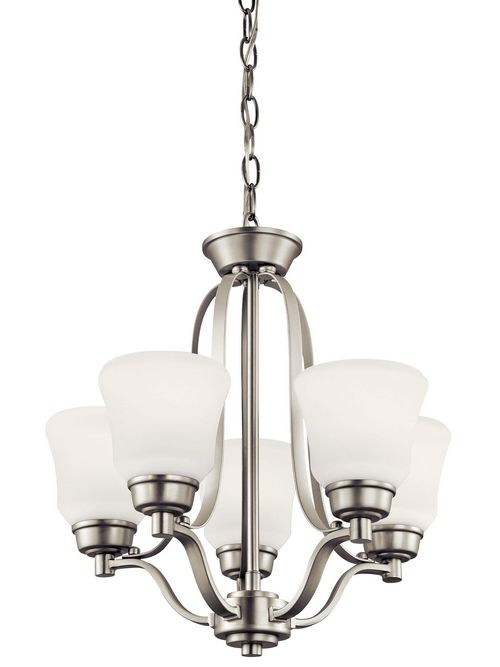 Product image for Kichler 1788NI Langford™ 5 Light Mini Chandelier Brushed Nickel