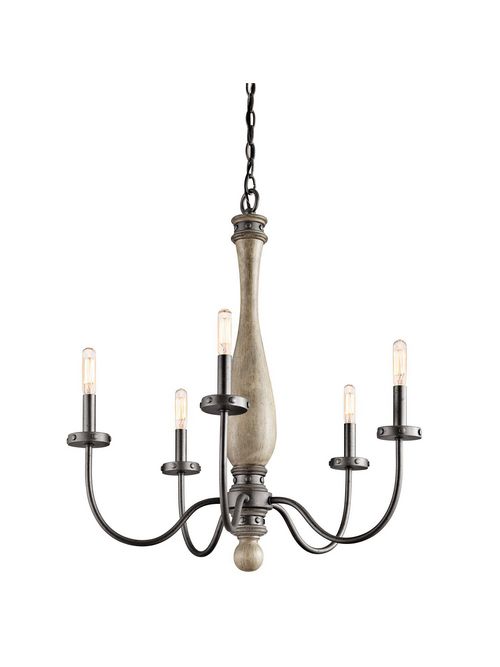 Product image for Kichler 43322DAG Chandelier 5Lt