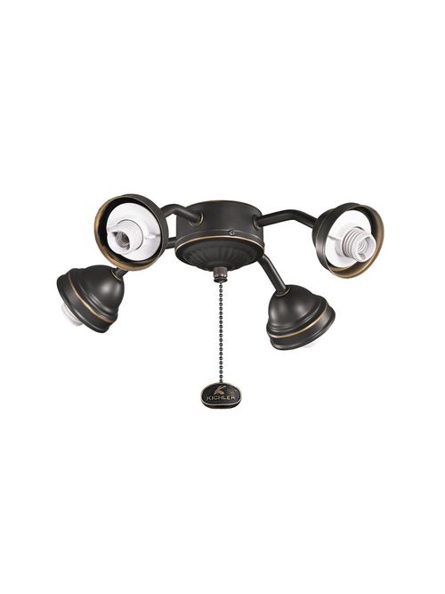 Product image for Kichler 350102OZ 4 Light Bent Arm Fitt