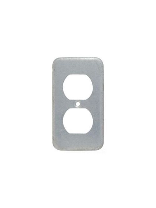 Product image for Pass & Seymour SH8 1-Gang 1-Duplex Receptacle Zinc Plated Galvanized Steel Handy Box Plate