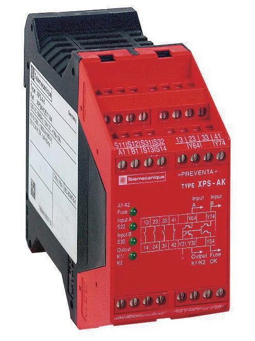 Product image for Square D XPSAR311144P 24 VDC 7NO 4-LED Display Safety Relay Module