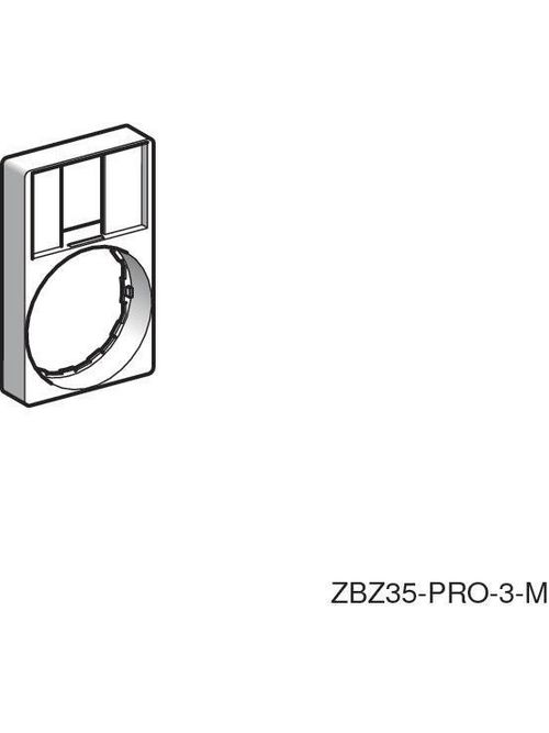 Product image for Square D ZBZ35 18 x 27 mm Push Button Legend Plate Holder