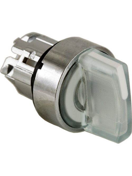 Product image for Square D ZB4BK1413 22 mm 2-Position White Maintained/Momentary Lever Illuminated Selector Switch Operator