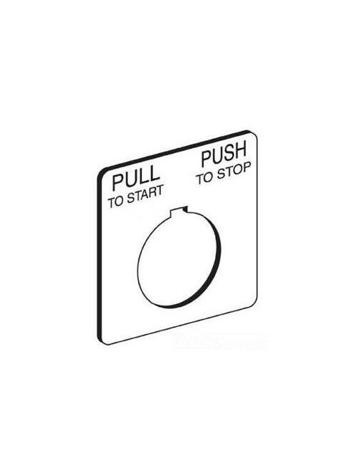 Square D 9001KN179SP Type K 30 mm Push Button Legend Plate