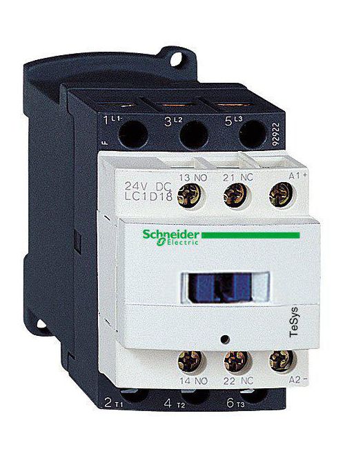 Product image for Square D LC1D18P7 600 VAC 18 Amp 3-Pole 1NO 1NC Screw Terminal Full Voltage Non-Reversing IEC Contactor