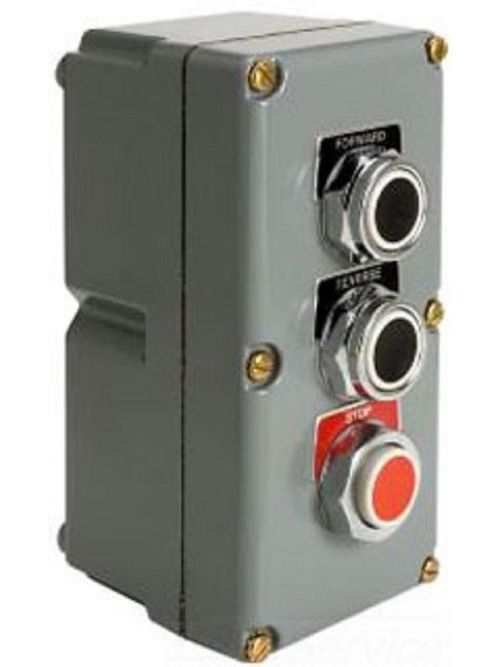 Product image for Square D 9001KYK15 600 VAC 10 Amp 1NO 1NC NEMA 1/3/4/13 Die-Cast Zinc Push Button Control Station