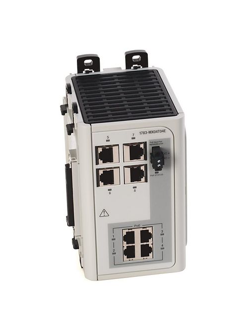 Allen Bradley 1783-MX04T04E Stratix 8000 Ethernet Managed Switch Expansion Module with 4+4-PoE Port Allen Bradley 1783-MX04T04E Stratix 8000 Ethernet Managed Switch Expansion Module with 4+4-PoE Port