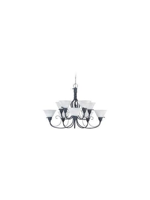 Product image for Sea Gull Lighting 3499-72 10-Lamp 100 W 120 Volt Old Iron Steel Medium A19 Chandelier