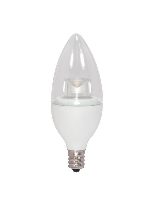 Product image for Satco S8983 - 5 Watt; B11 LED; 2700K; Candelabra base; 120 Volt; Carded