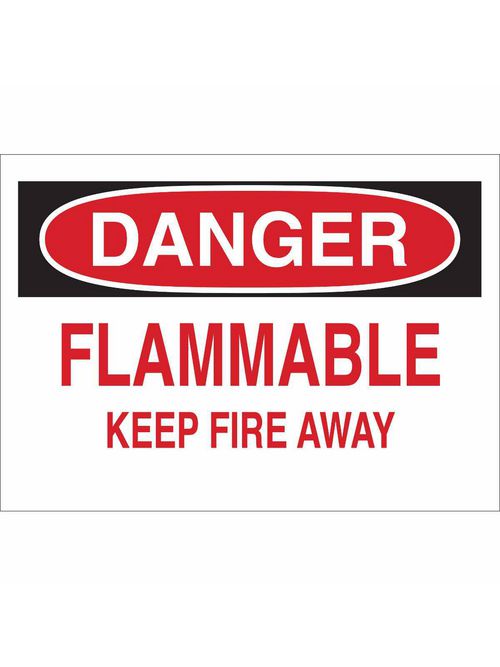 BRADY 86034 Sign,B302,Bk/Rd/Wt,14x1 BRADY 86034 Sign,B302,Bk/Rd/Wt,14x1