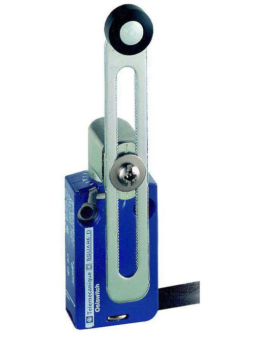 Product image for TES XCMD2145L1 Limit switch, Limit switches XC Standard, XCMD, thermoplastic plastic roller lever var.length, 1NC+1 NO, snap, 1 m