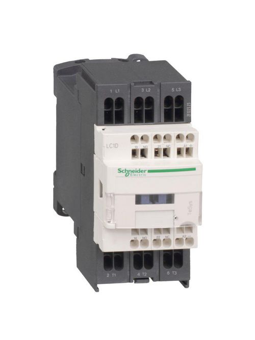 Product image for Square D LC1D183BD 600 VAC 18 Amp 3-Pole 1NO 1NC Screw Terminal Full Voltage Non-Reversing IEC Contactor
