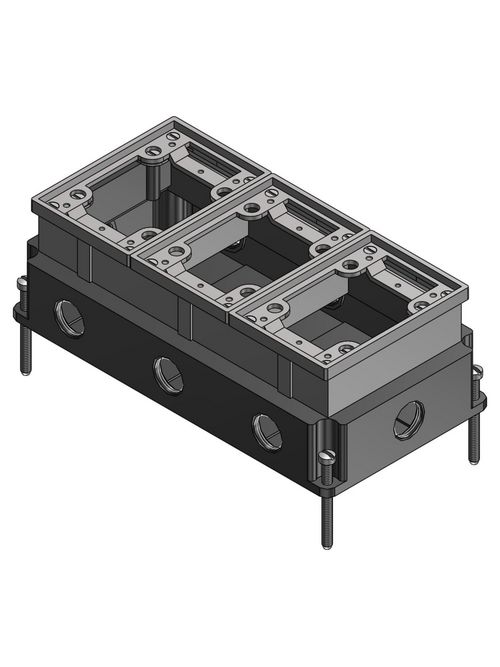 SC 643-AL 3-GANG FLUSH SVC FLR-BX 1 SC 643-AL 3-GANG FLUSH SVC FLR-BX 1
