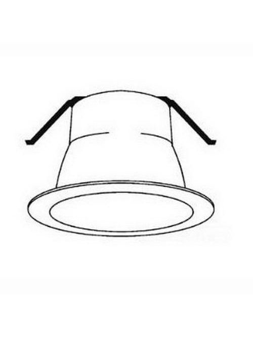 Product image for Lithonia Lighting 3O1-M12 4 Inch White Open Reflector Incandescent Lighting Trim