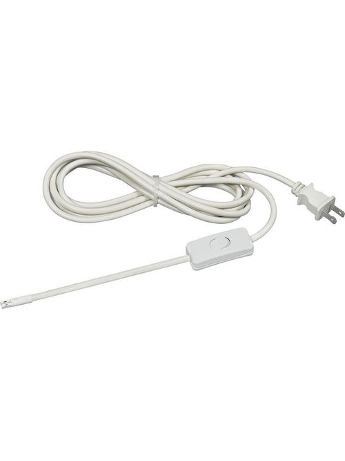 SATCO 63/301 10 Foot White On-Off Plug-In Lighting Power Cord SATCO 63/301 10 Foot White On-Off Plug-In Lighting Power Cord