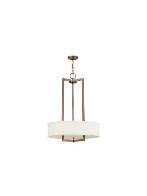 Product image for Hampton 3 Light Small Drum Chandelier - Brushed Bronze