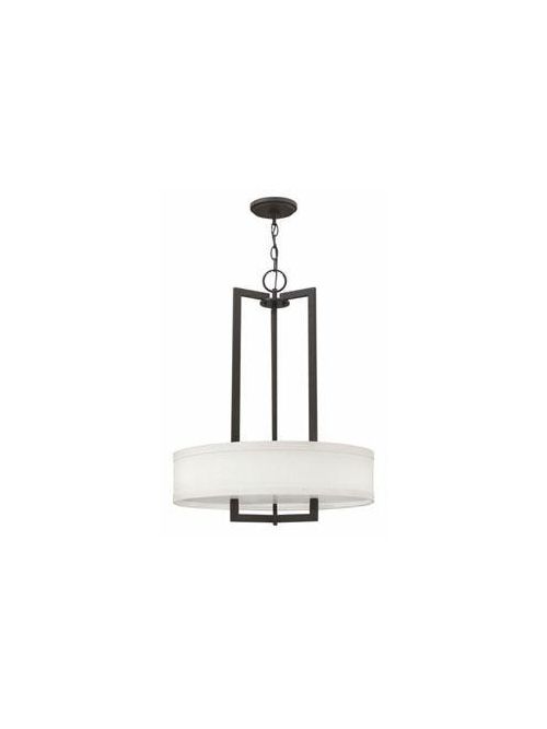 Product image for Hampton 3 Light Small Drum Chandelier - Buckeye Bronze