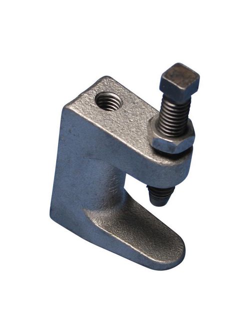 Product image for Caddy 3100037PL Universal Beam Clamp, Thick Flange, Plain, 3/8" Rod, 1-1/4" Max Flange