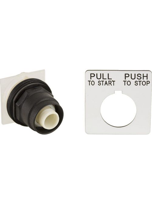Product image for Square D 9001SKR8 30 mm Plastic Bezel 3-Position Mushroom Non-Illuminated Push-Pull Operator